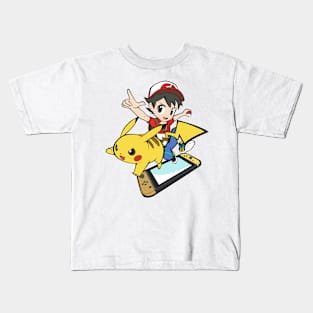 Anime Game Character Trainer Boy Kids T-Shirt